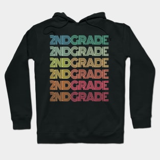 Second Grade Vibes Teacher Peace Groovy Team Teach Hoodie